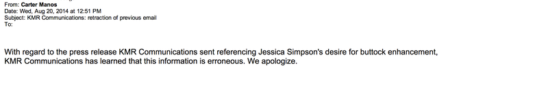 Illustration for article titled Correction: Jessica Simpson Doesn't Actually Want a Rounder Butt